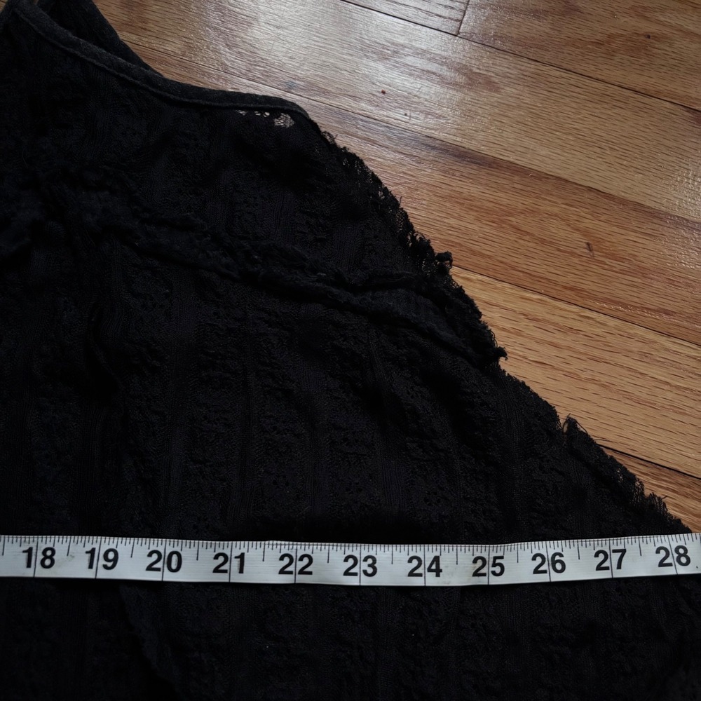 POL Black Lace Boho Sheered Sleeveless Dress Tunic Women's Oversized Small - Picture 8 of 8